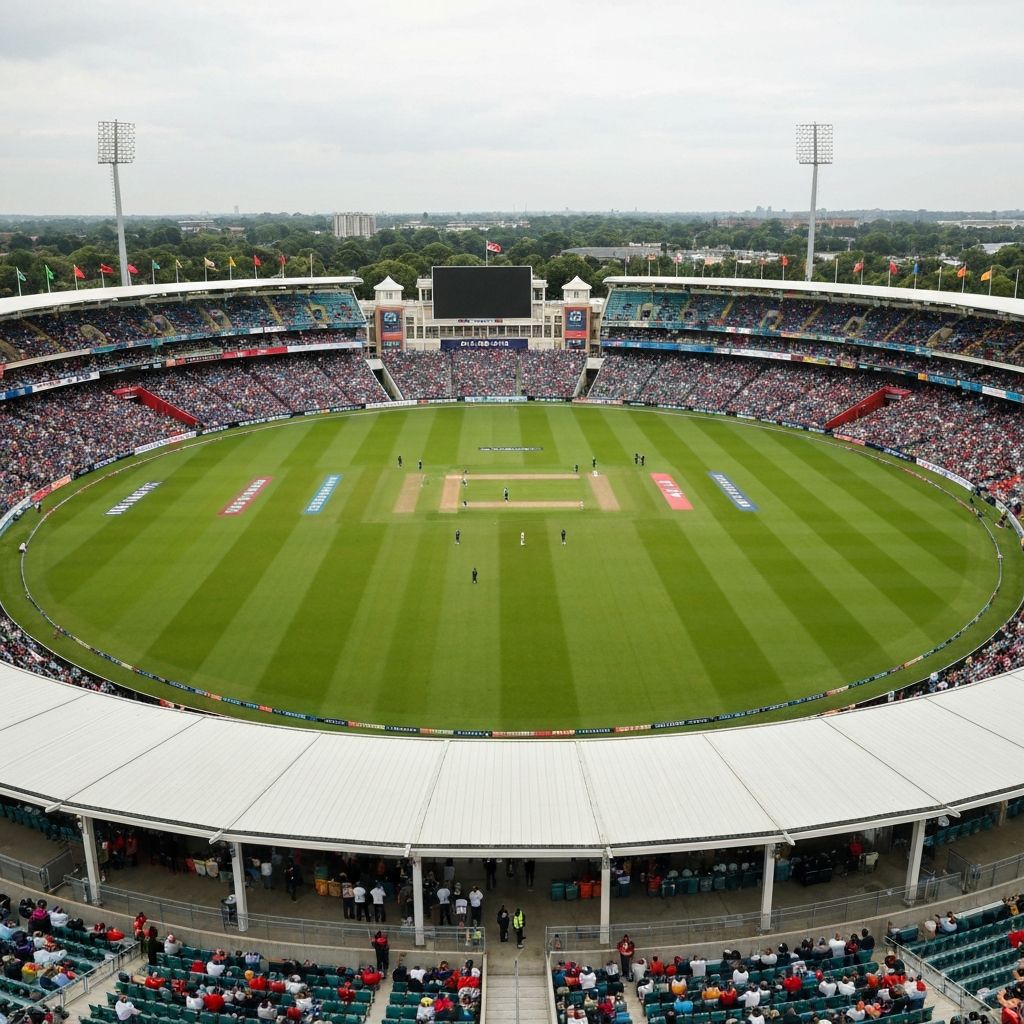 Cricket stadium field